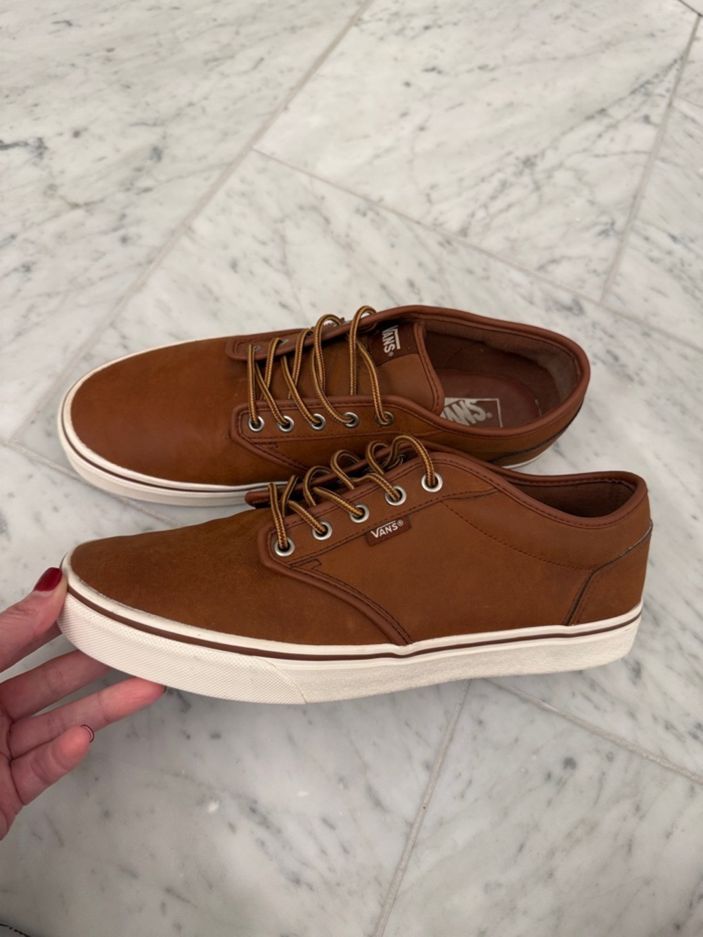 Vans Men’s Atwood Sneakers in color Leather Brown, Size 11.5 - Picture 4 of 8